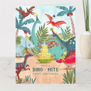 Primeiro cartão de aniversário do Dinossaur