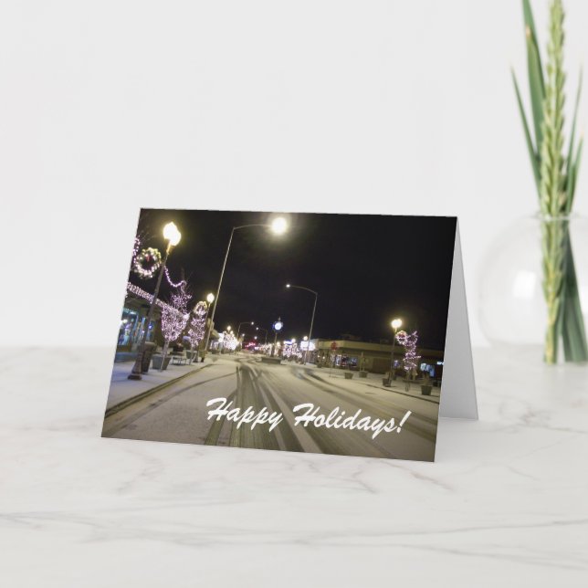 Primeiro cartão de Natal da neve (Frente)