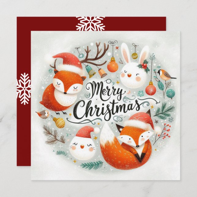 Primeiro Cartão de Natal do Bebê (Frente/Verso)