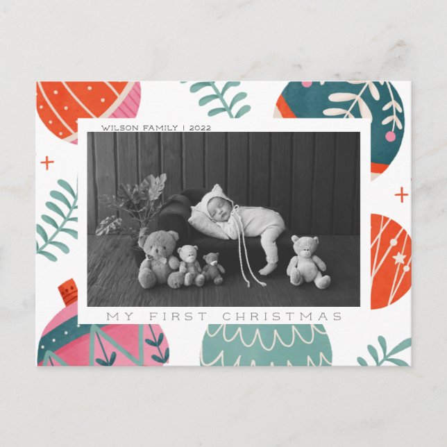 Primeiro Cartão de Natal do Bebê (Frente)