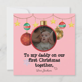 Primeiro Cartão de Natal Personalizado para Pai, F