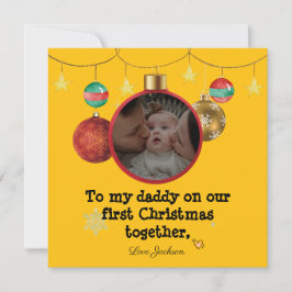 Primeiro Cartão de Natal Personalizado para Pai, F