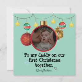 Primeiro Cartão de Natal Personalizado para Pai, F