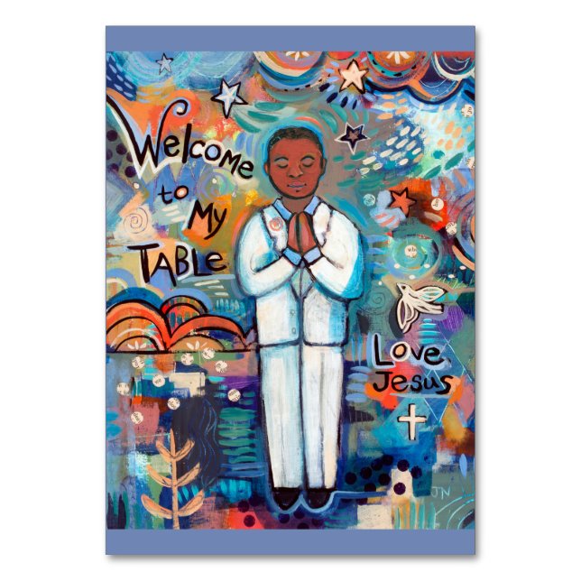 Primeiro Cartão de Oração Comunitária para Black B (Frente)