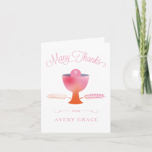 Primeiro Cartões de agradecimentos Sagrado da Comu