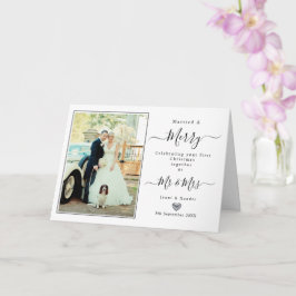 Primeiro casado Sr. e Sra. Silver Cartões de Natal