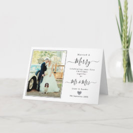 Primeiro casado Sr. e Sra. Silver Cartões de Natal