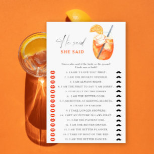 Primeiro chá de panela de corrida, ele disse que e