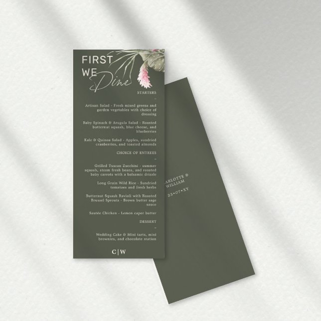 Primeiro, Comemos O Menu Verde Escuro De Casamento (Criador carregado)