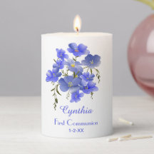 Primeiro Comunhão Elegante Floral Personalizado