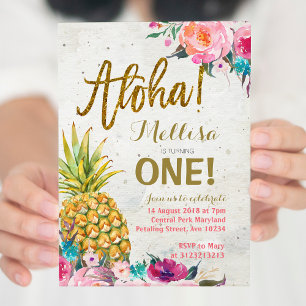 Primeiro Convite de Aloha Pineapple