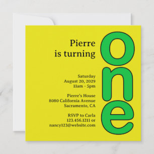 Primeiro Convite de aniversário