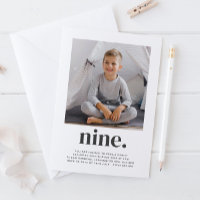 Primeiro Convite de Aniversário à Foto em Nove Qua