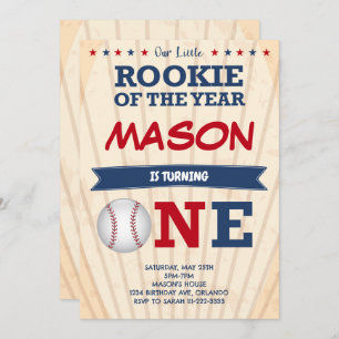 Primeiro Convite de aniversário Baseball