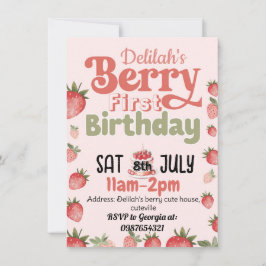 Primeiro convite de aniversário Berry