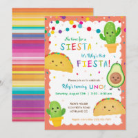 Primeiro convite de aniversário de fiesta com taco