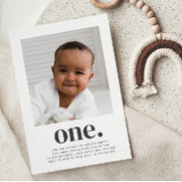 Primeiro Convite de Aniversário de Foto Quadrada