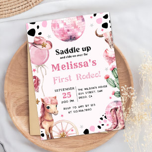 Primeiro Convite de Aniversário de Garota Ocidenta