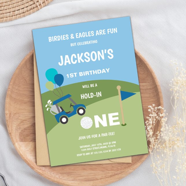 Primeiro Convite de Aniversário de Golfe (First Golf Birthday Invitations)