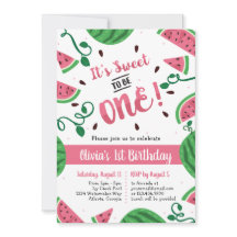 Primeiro Convite de aniversário de Melancia