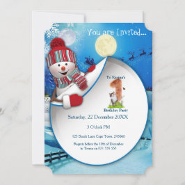Primeiro Convite de aniversário de Natal