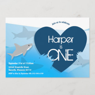 Primeiro Convite de aniversário de Shark