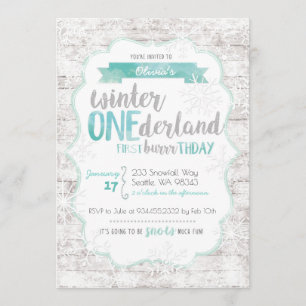 Primeiro Convite de Aniversário de Winter Onederla