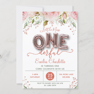 Primeiro Convite de Aniversário do Balão Rosa Mara
