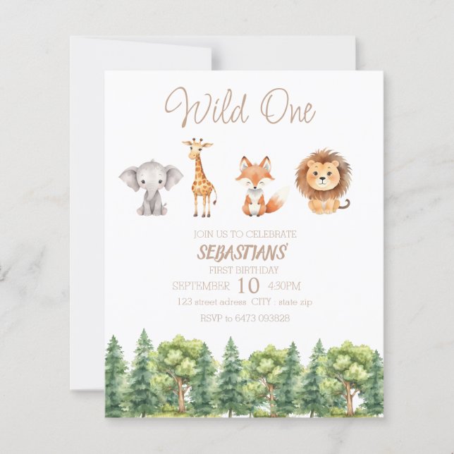 primeiro convite de aniversário do bebê (Frente)