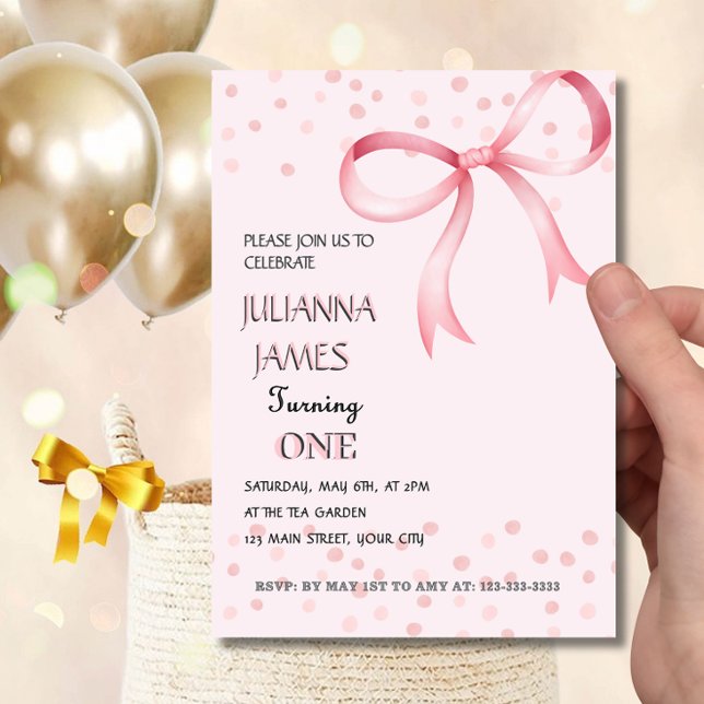 Primeiro Convite de Aniversário do Colete Rosa ele (Criador carregado)