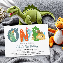 Primeiro Convite de aniversário do Dinossauro