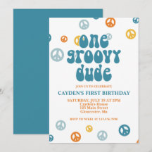 Primeiro Convite de Aniversário do Groovy One Retr