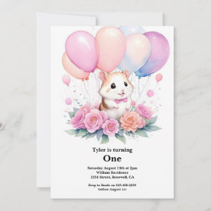 Primeiro Convite de Aniversário do Hamster