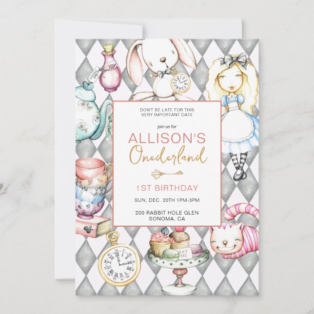 Primeiro Convite de aniversário do Land de Onederl (Frente)