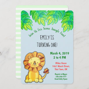 Primeiro Convite de Aniversário do Leão Selvagem