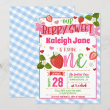 Primeiro Convite de Aniversário do Morango - Xadre