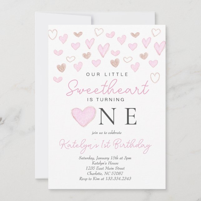 Primeiro convite de aniversário do namorados (Frente)