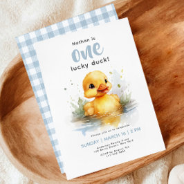 Primeiro Convite de Aniversário do Pato Sortudo