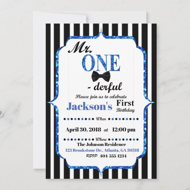 Primeiro Convite de Aniversário do Sr. ONEGreat (Frente)