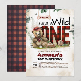 Primeiro Convite de aniversário do Urso de Lumberj