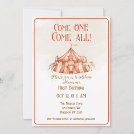 Primeiro Convite de Aniversário para Cavalo de Cir