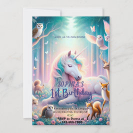 Primeiro Convite de aniversário/ personalizável