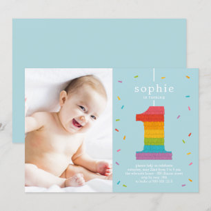 Primeiro Convite de aniversário Piñata Baby