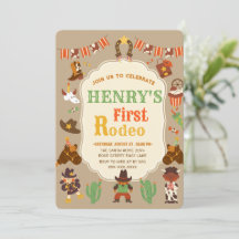 "Primeiro Convite de Aniversário Rodeo