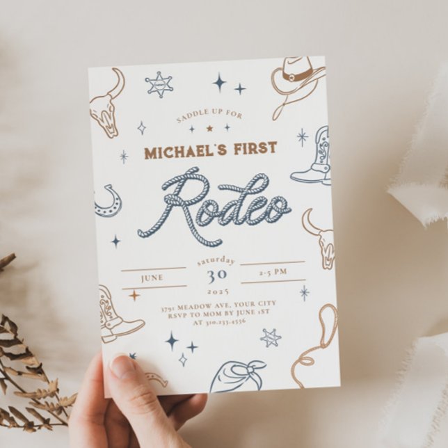 Primeiro Convite de Aniversário Rodeo (Criador carregado)