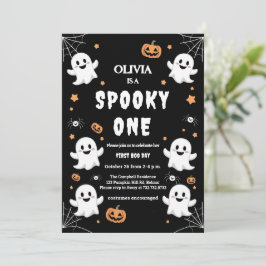 Primeiro Convite de aniversário Spooky de Olivia