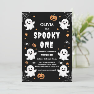 Primeiro Convite de aniversário Spooky de Olivia