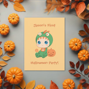 Primeiro Convite de Festa de Halloween do Bebê Dra