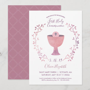 Primeiro convite do comunhão santamente - a menin