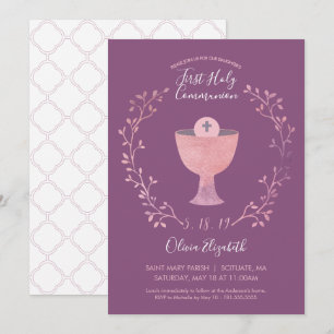 Primeiro convite do comunhão santamente - a menin